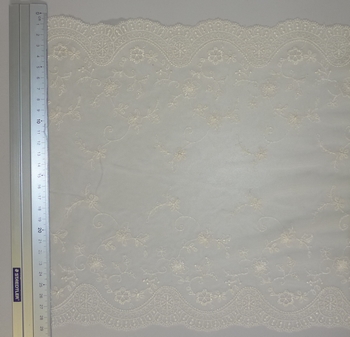 Nylon Lace 9033 29.5cm (14.5 yard), Ecru/Beige 841